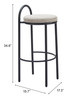 Zuo Modern Sisal Barstool (Set of 2) Beige Tweed
