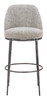Zuo Modern Nordhavn Swivel Barstool Gray