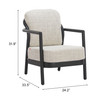 Zuo Modern Rein Accent Chair Beige