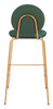 Zuo Modern Odessa Barstool (Set of 2) Green & Gold
