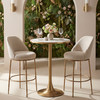 Zuo Modern Bite Bar Table Beige & Gold