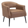 Zuo Modern Berkeley Accent Chair Vintage Brown