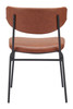Zuo Modern Charon Dining Chair (Set of 2) Vintage Brown