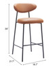 Zuo Modern Rorun Barstool (Set of 2) Brown