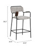 Zuo Modern Couva Counter Stool (Set of 2) Gray Tweed