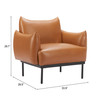 Zuo Modern Sekil Accent Chair Brown