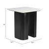 Zuo Modern Fiora Side Table White & Black
