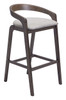Zuo Modern Troy Barstool (Set of 2) Dove Gray & Espresso