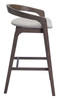 Zuo Modern Troy Barstool (Set of 2) Dove Gray & Espresso