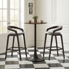Zuo Modern Troy Barstool (Set of 2) Dove Gray & Espresso