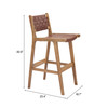 Zuo Modern Feder Barstool (Set of 2) Brown