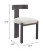 Zuo Modern Tiana Dining Chair Black & Beige