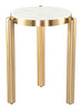 Zuo Modern Noan Side Table White & Gold