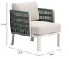 Zuo Modern Bridgehampton Armchair White