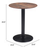 Zuo Modern Alto Bistro Table Brown & Black