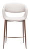 Zuo Modern Limay Counter Stool Beige & Walnut