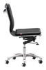 Zuo Modern Lider Plus Armless Office Chair Black