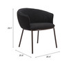Zuo Modern Essen Dining Chair Black & Bronze