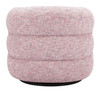 Zuo Modern Refine Swivel Chair Pink Tweed
