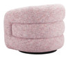 Zuo Modern Refine Swivel Chair Pink Tweed