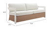 Zuo Modern Gelo Sofa White & Brown