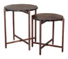 Zuo Modern Gema Coffee Table Set (2-Piece) Bronze