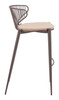 Zuo Modern Silues Barstool (Set of 2) Taupe & Brown