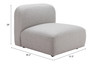 Zuo Modern Biak Middle Chair Gray