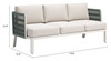 Zuo Modern Bridgehampton Sofa White