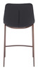 Zuo Modern Magnus Counter Stool (Set of 2) Black & Walnut