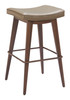 Zuo Modern Divat Barstool (Set of 2) Taupe & Walnut