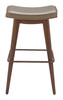 Zuo Modern Divat Barstool (Set of 2) Taupe & Walnut