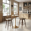 Zuo Modern Divat Barstool (Set of 2) Taupe & Walnut