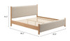Zuo Modern Hadi King Bed Beige & Natural