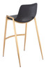 Zuo Modern Desi Barstool (Set of 2) Black & Gold