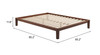 Zuo Modern Luum Queen Platform Bed Frame Walnut