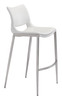 Zuo Modern Ace Barstool (Set of 2) White & Silver