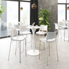 Zuo Modern Ace Barstool (Set of 2) White & Silver