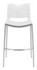 Zuo Modern Ace Barstool (Set of 2) White & Silver