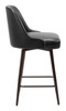 Zuo Modern Keppel Swivel Counter Stool Black & Bronze
