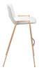 Zuo Modern Desi Barstool (Set of 2) White & Gold