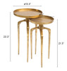 Zuo Modern Como Accent Table Set (2-Piece) Antique Gold