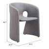 Zuo Modern Rosyth Dining Chair Slate Gray