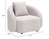 Zuo Modern Sunny Isles Accent Chair Beige
