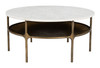 Zuo Modern Bild Coffee Table White & Brass