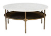 Zuo Modern Bild Coffee Table White & Brass