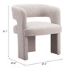 Zuo Modern Java Accent Chair Sandy Beige