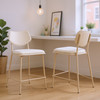 Zuo Modern Zeal Counter Stool (Set of 4) Light Gray & Beige