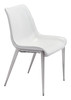 Zuo Modern Magnus Dining Chair (Set of 2) White & Silver