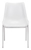 Zuo Modern Magnus Dining Chair (Set of 2) White & Silver